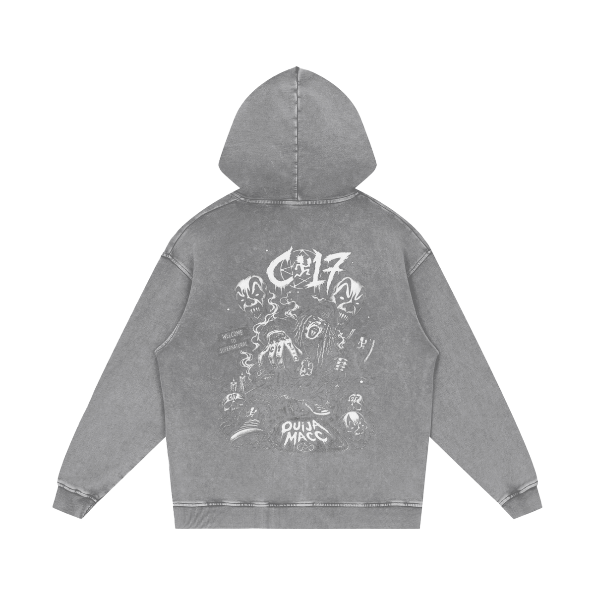 Snow Washed Loose Cotton Hoodie