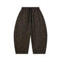 Unisex Leopard Barrel Leg Sweatpants