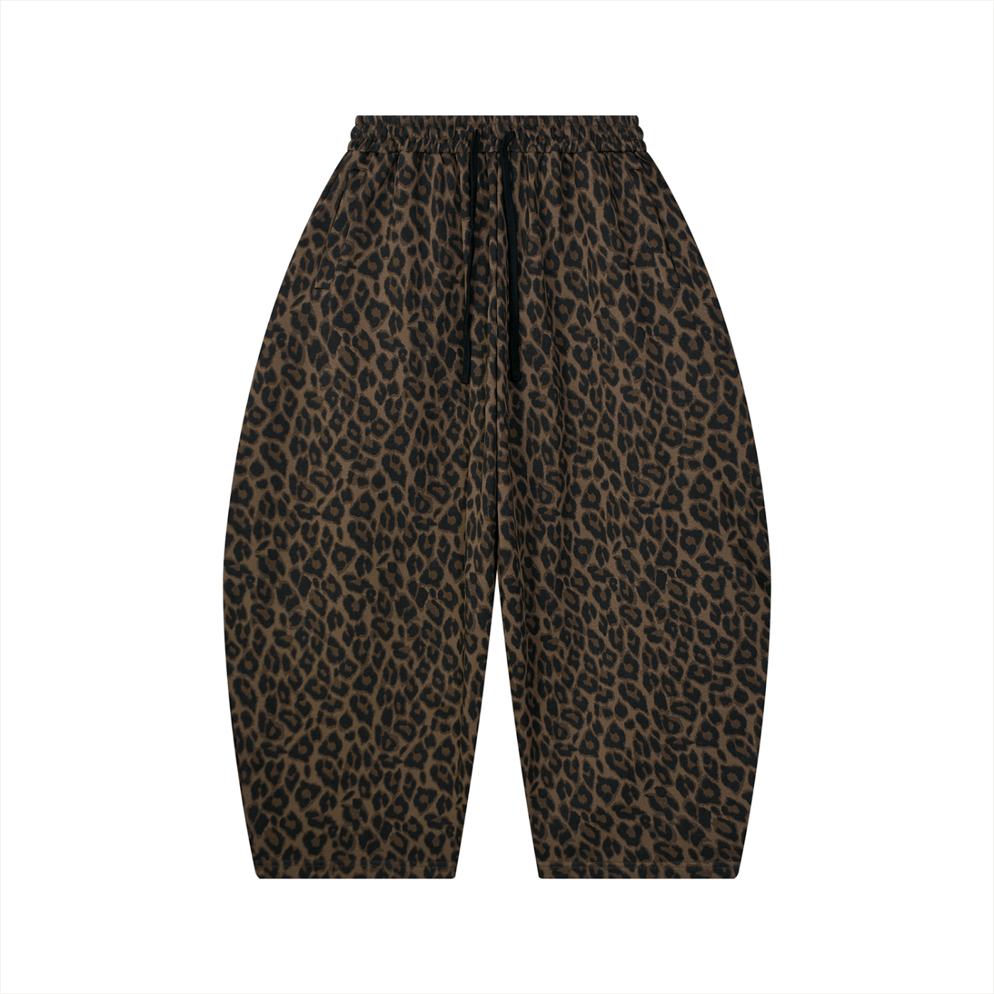 Unisex Leopard Barrel Leg Sweatpants