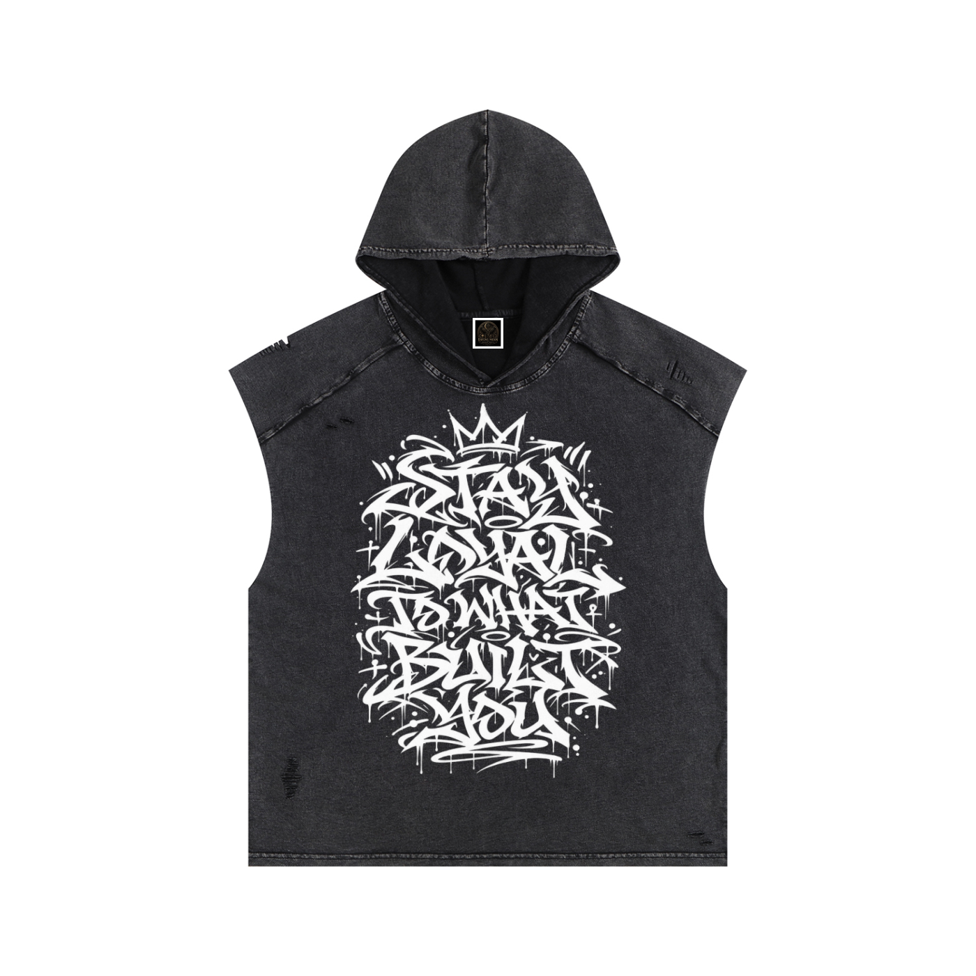 Snow Washed Boxy Hooded Tank Top