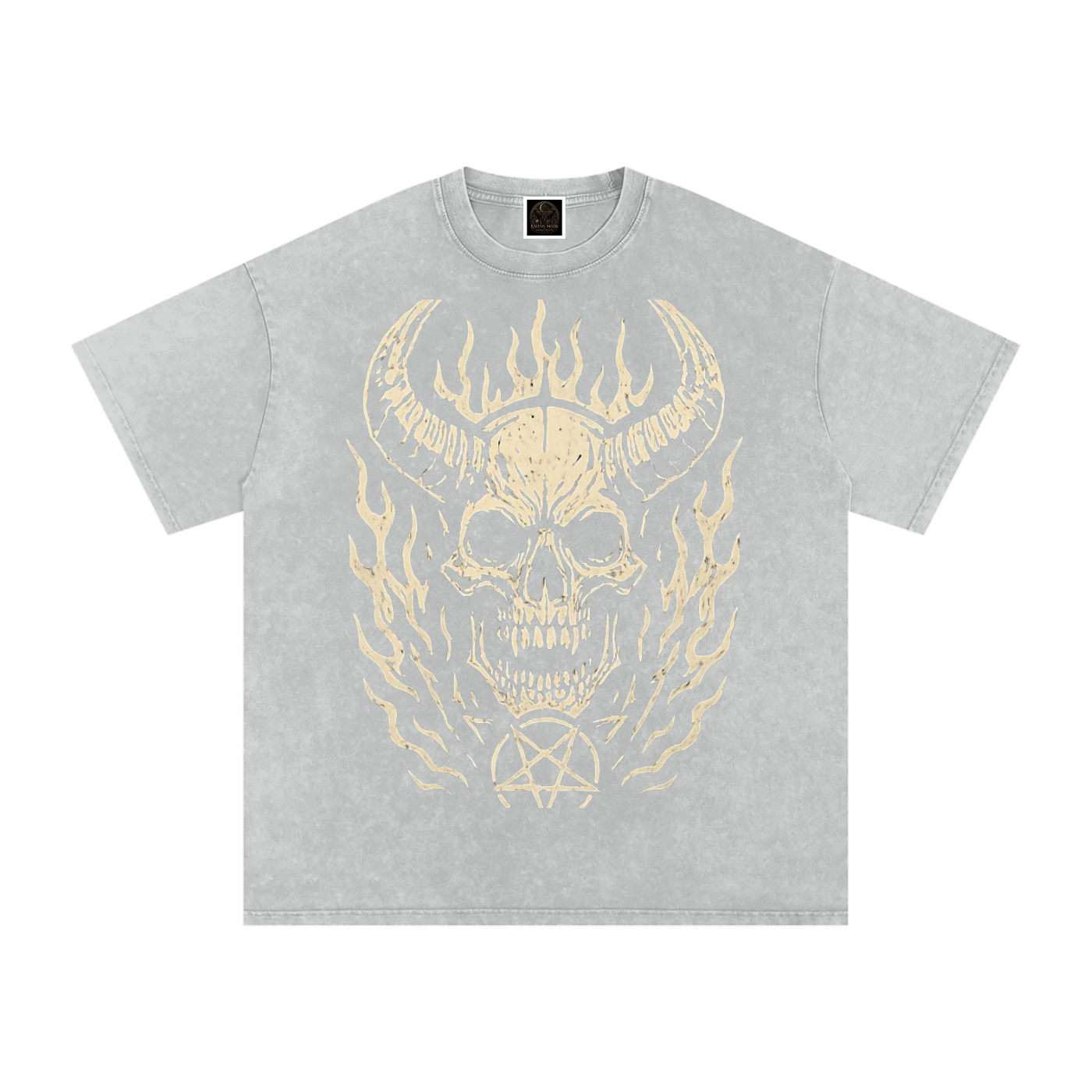 Snow Washed Oversized Cotton T-Shirt