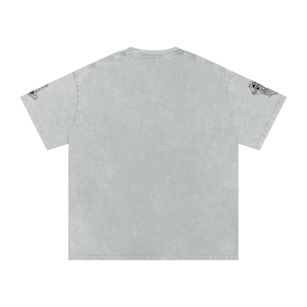 Snow Washed Oversized Cotton T-Shirt