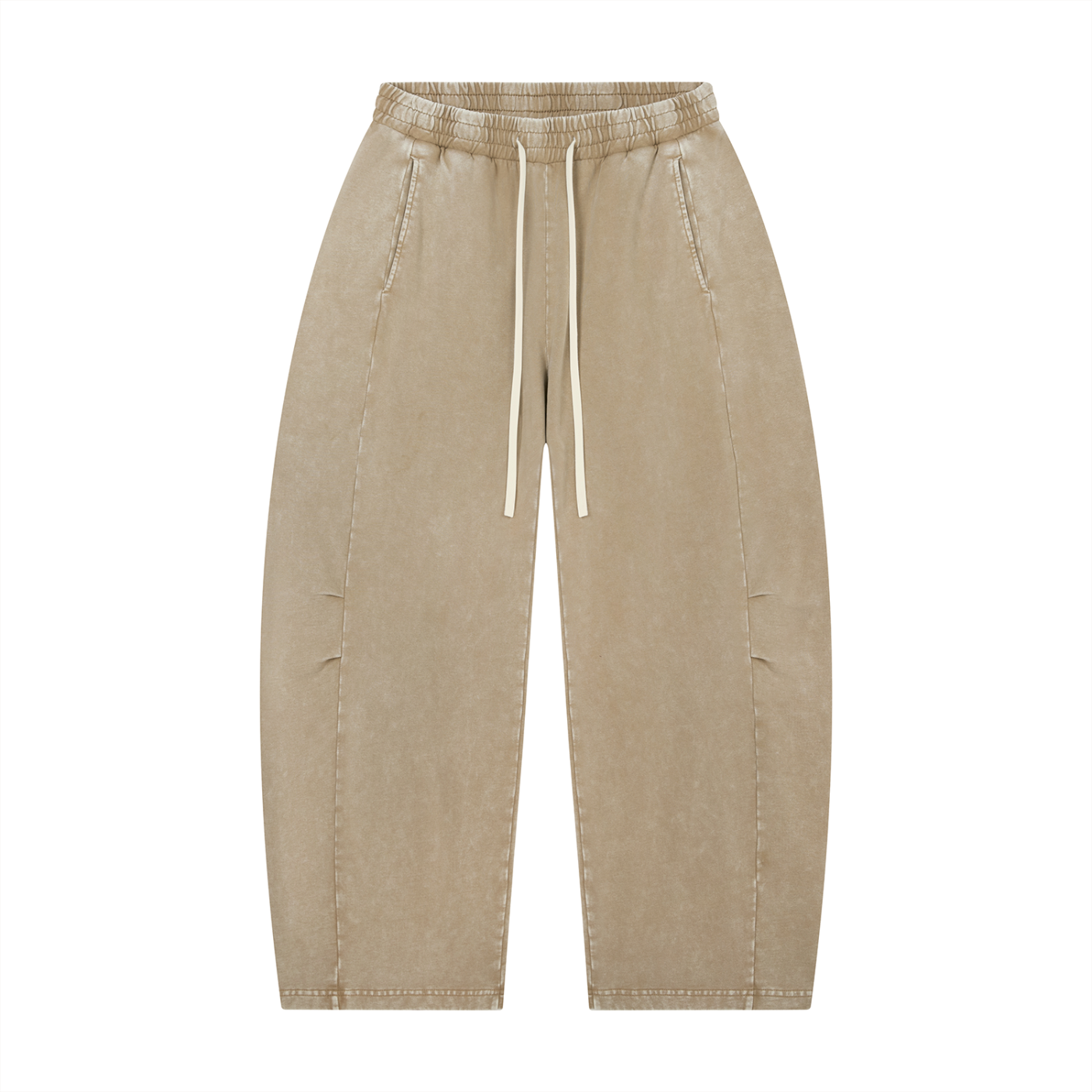 Unisex Mineral Wash Barrel Leg Pants
