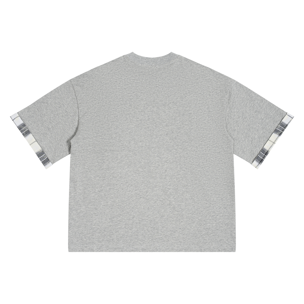 Unisex Plaid Paneled T-Shirt