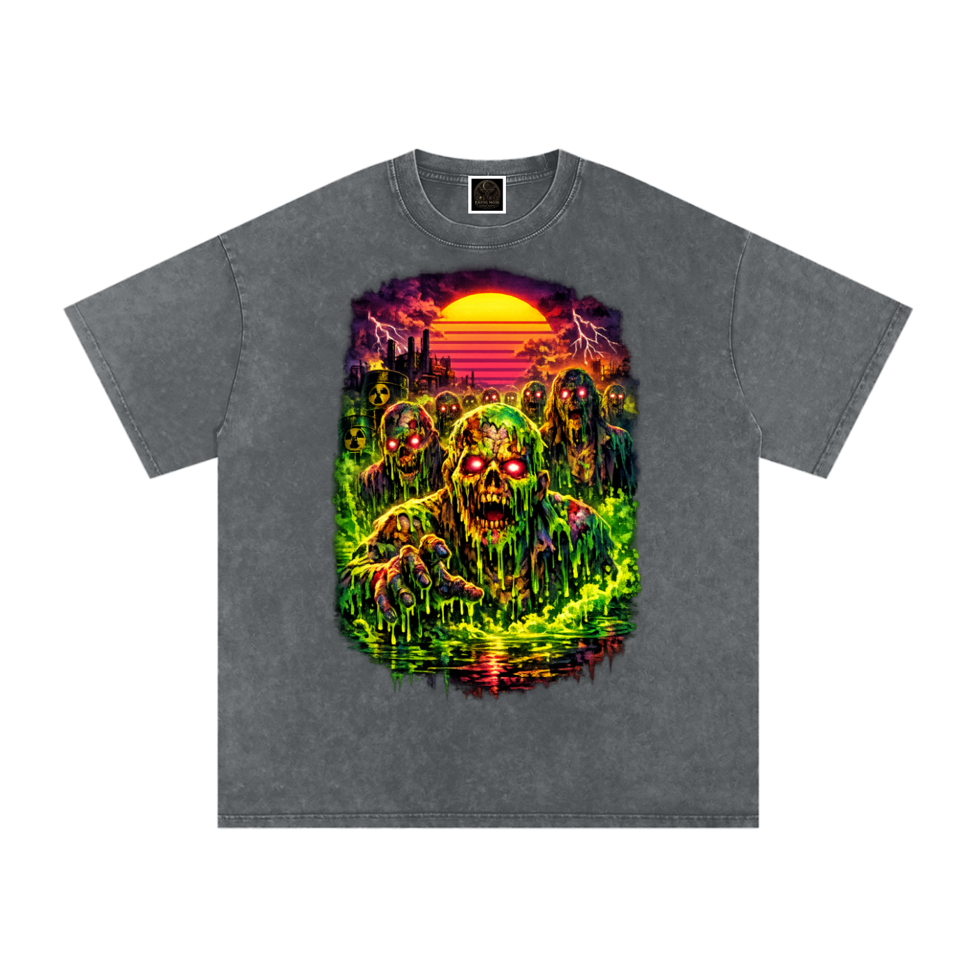 Snow Washed Oversized Cotton T-Shirt