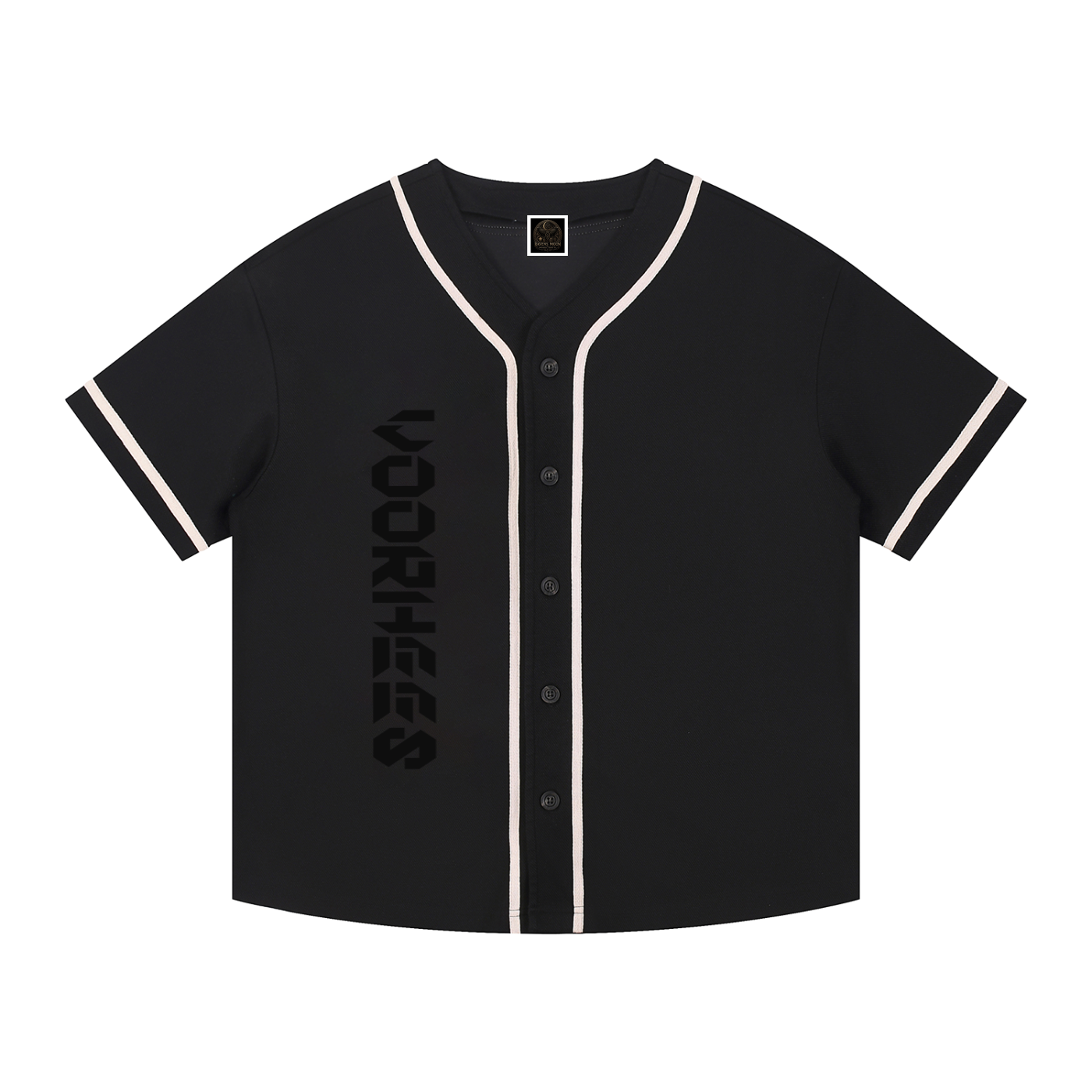 Contrast Piped Button-Up Jersey