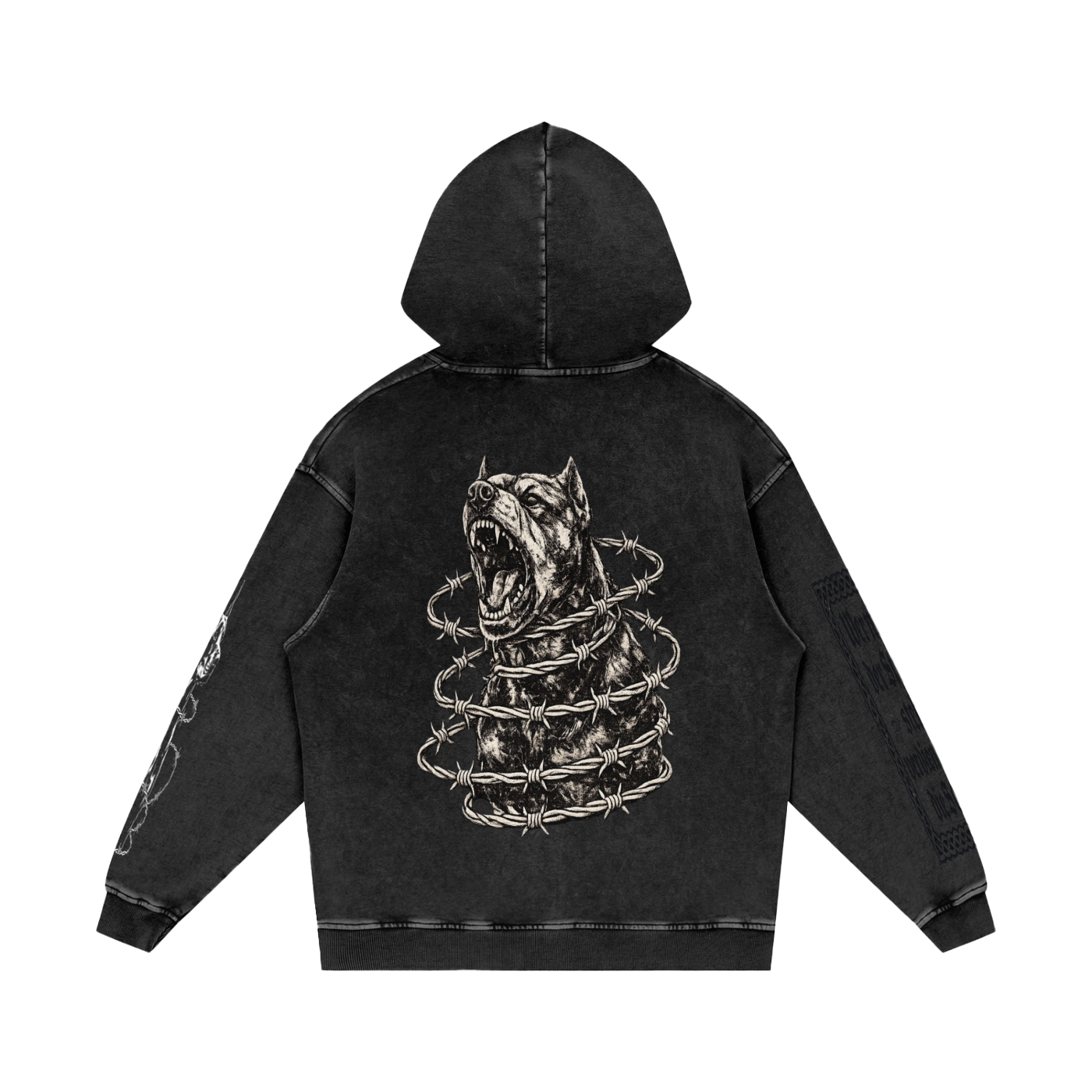 Snow Washed Loose Cotton Hoodie