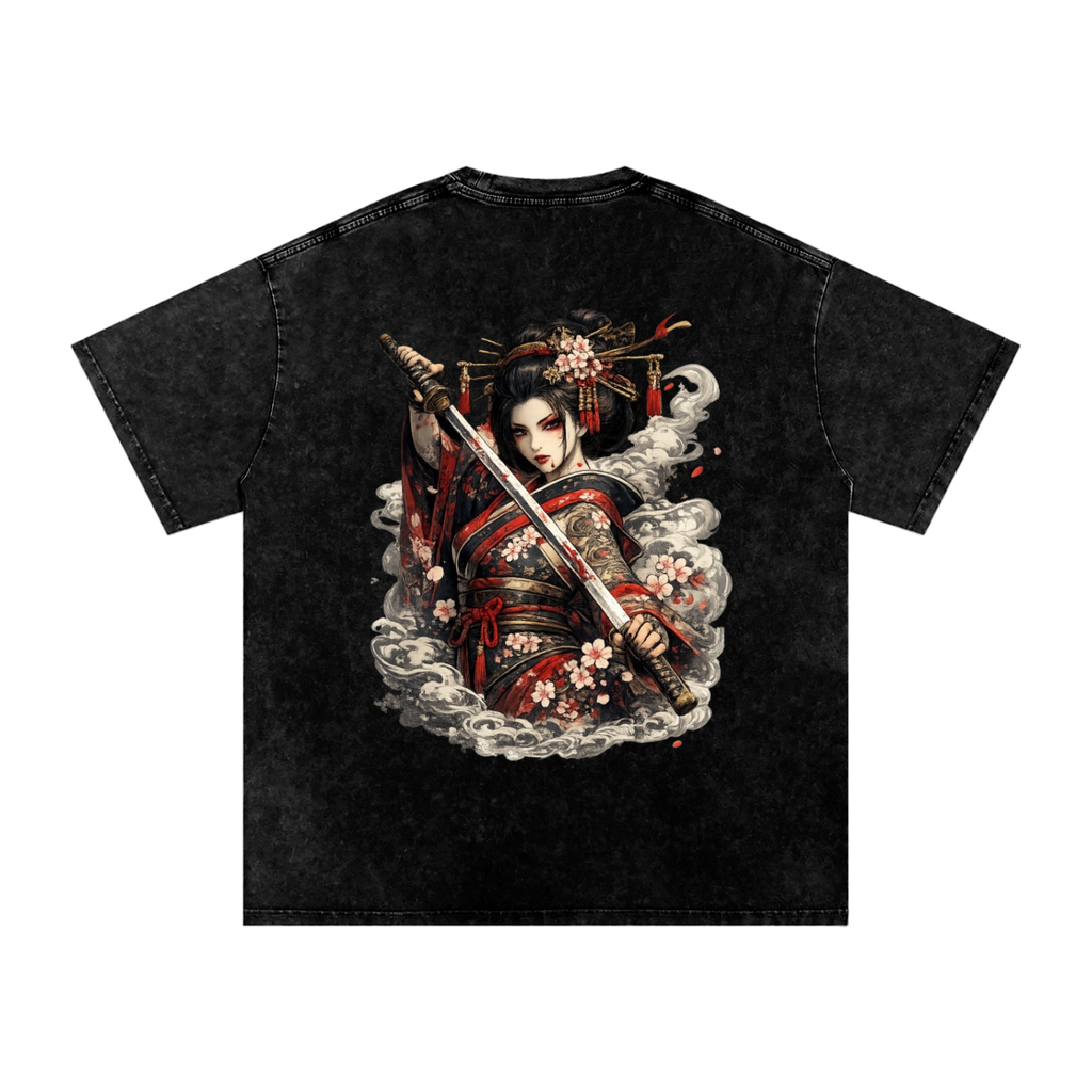 Snow Washed Oversized Cotton T-Shirt
