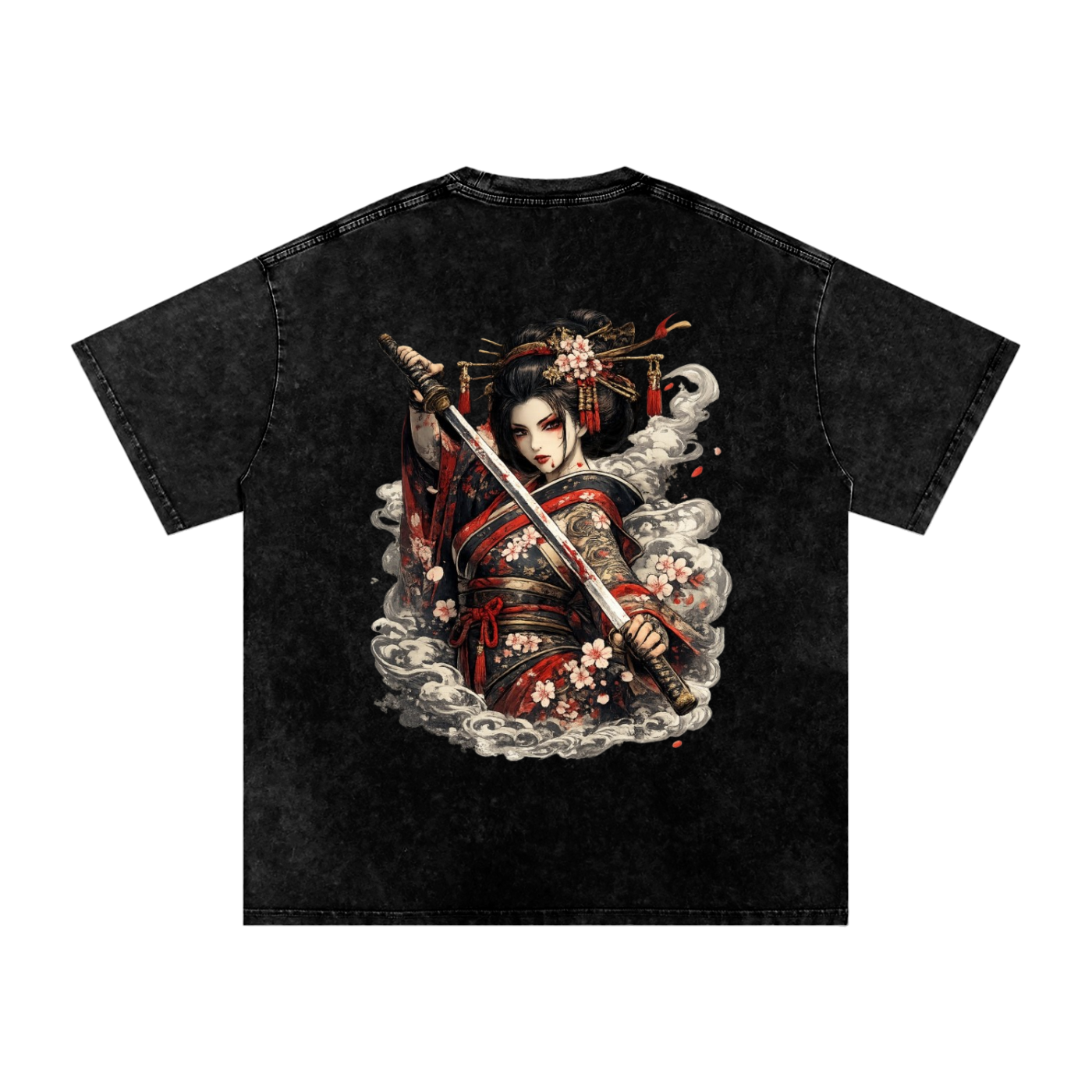 Snow Washed Oversized Cotton T-Shirt