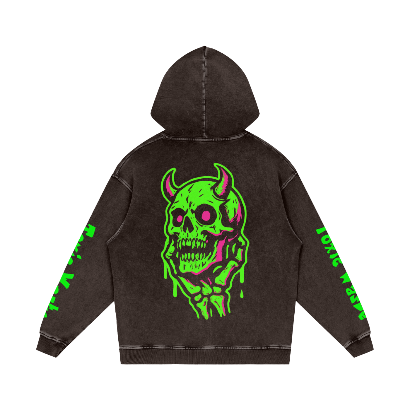 Snow Washed Loose Cotton Hoodie