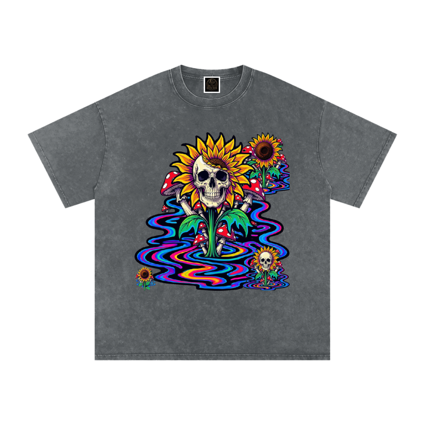 Snow Washed Oversized Cotton T-Shirt