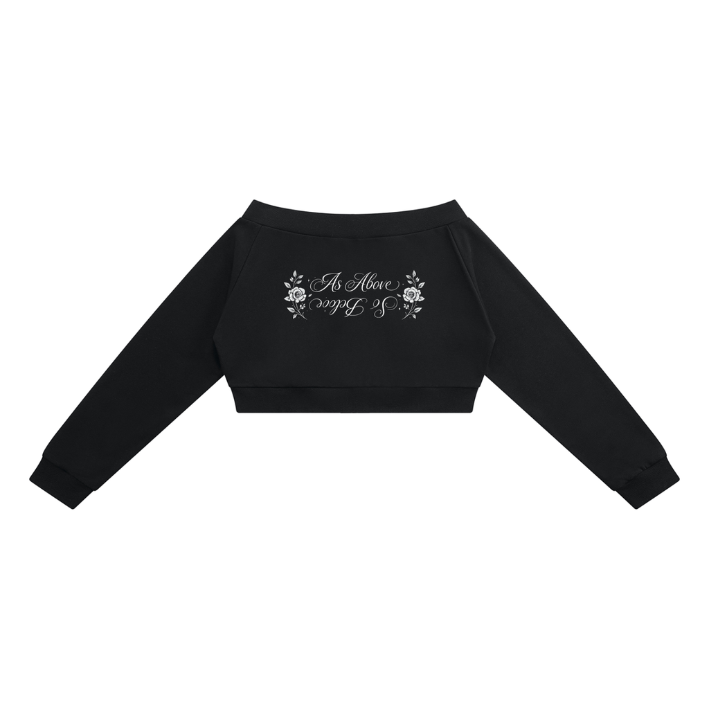 Women's Off-Shoulder Full Zip Hoodie