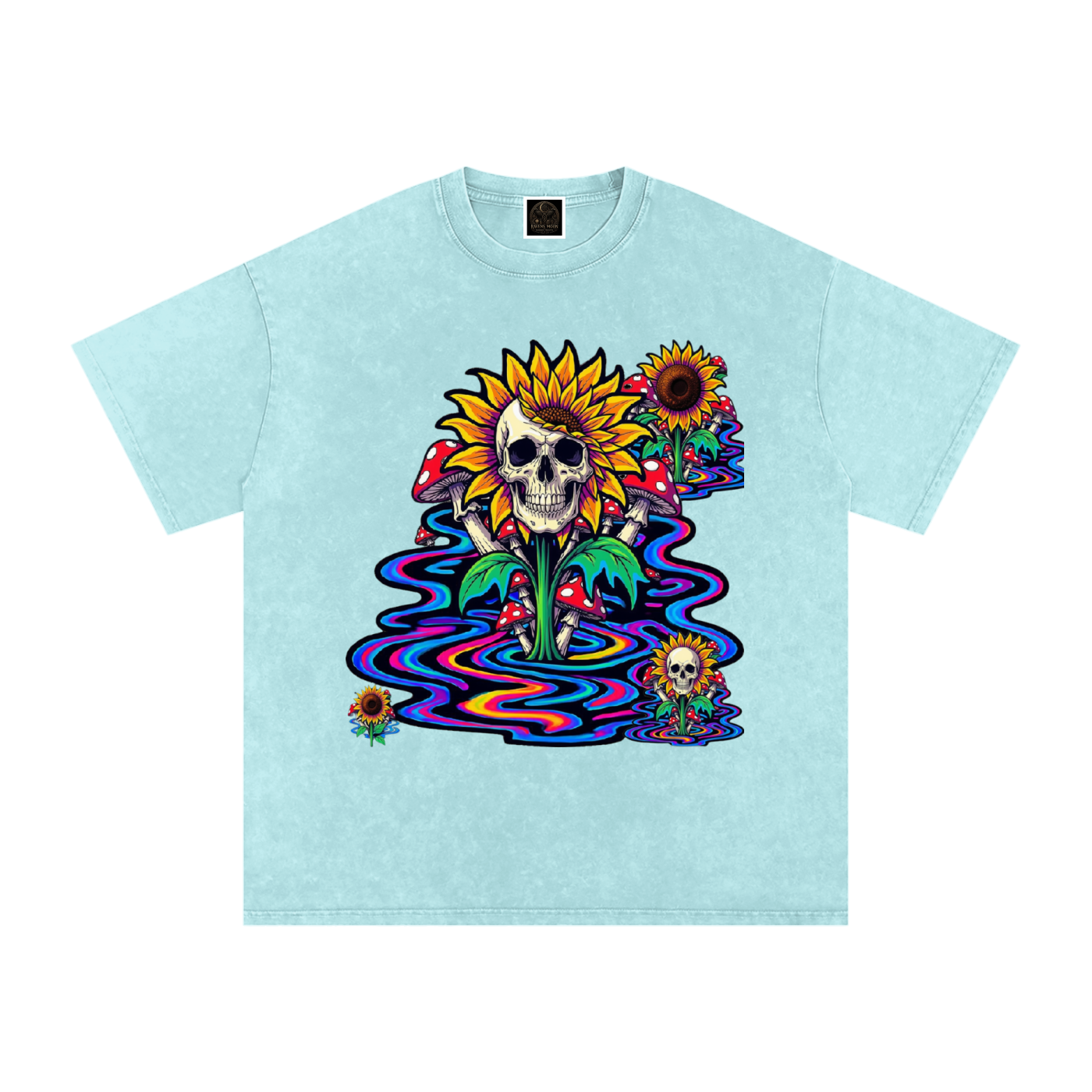 Snow Washed Oversized Cotton T-Shirt