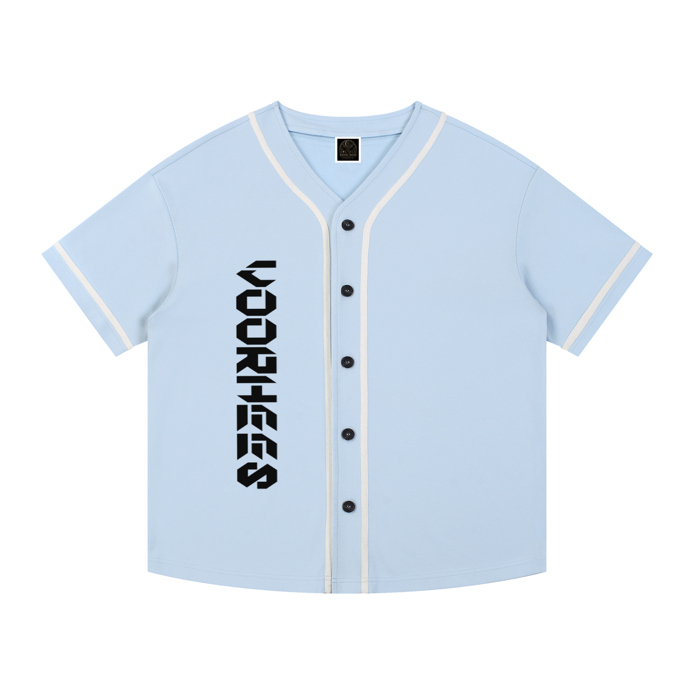 Contrast Piped Button-Up Jersey