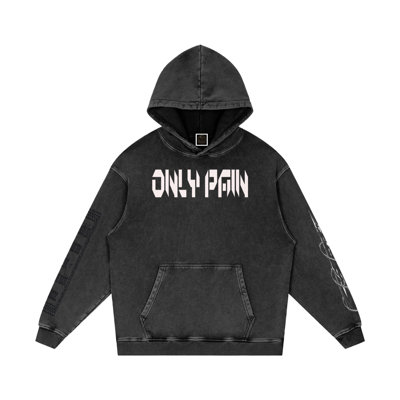 Snow Washed Loose Cotton Hoodie