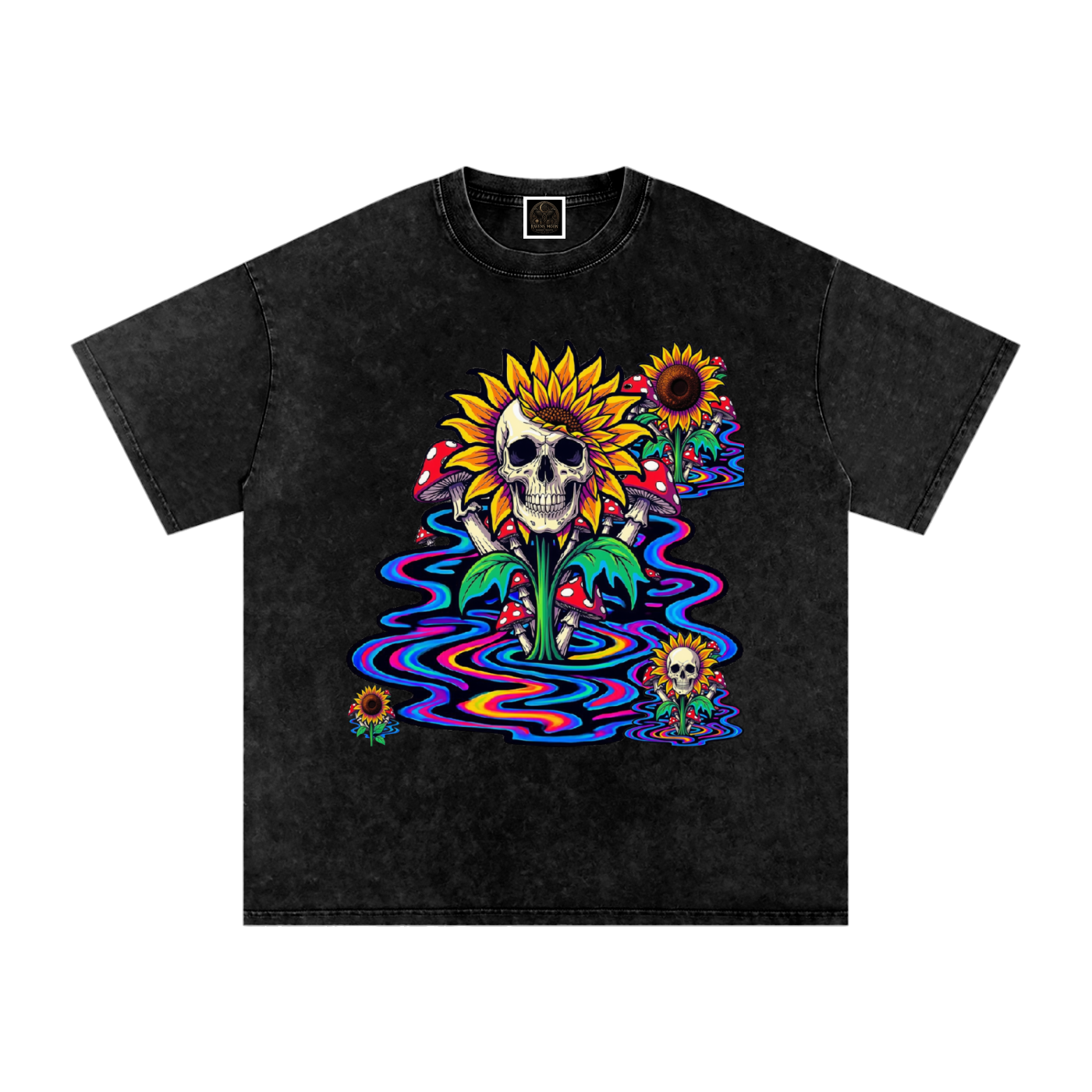 Snow Washed Oversized Cotton T-Shirt