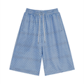 Unisex Plaid Drawstring Shorts