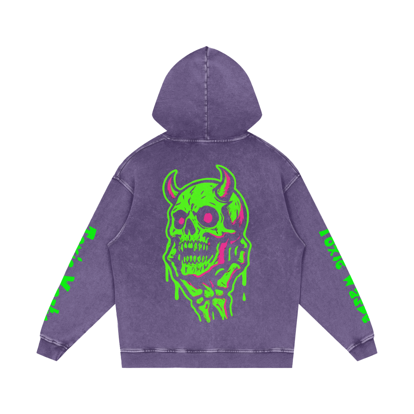 Snow Washed Loose Cotton Hoodie