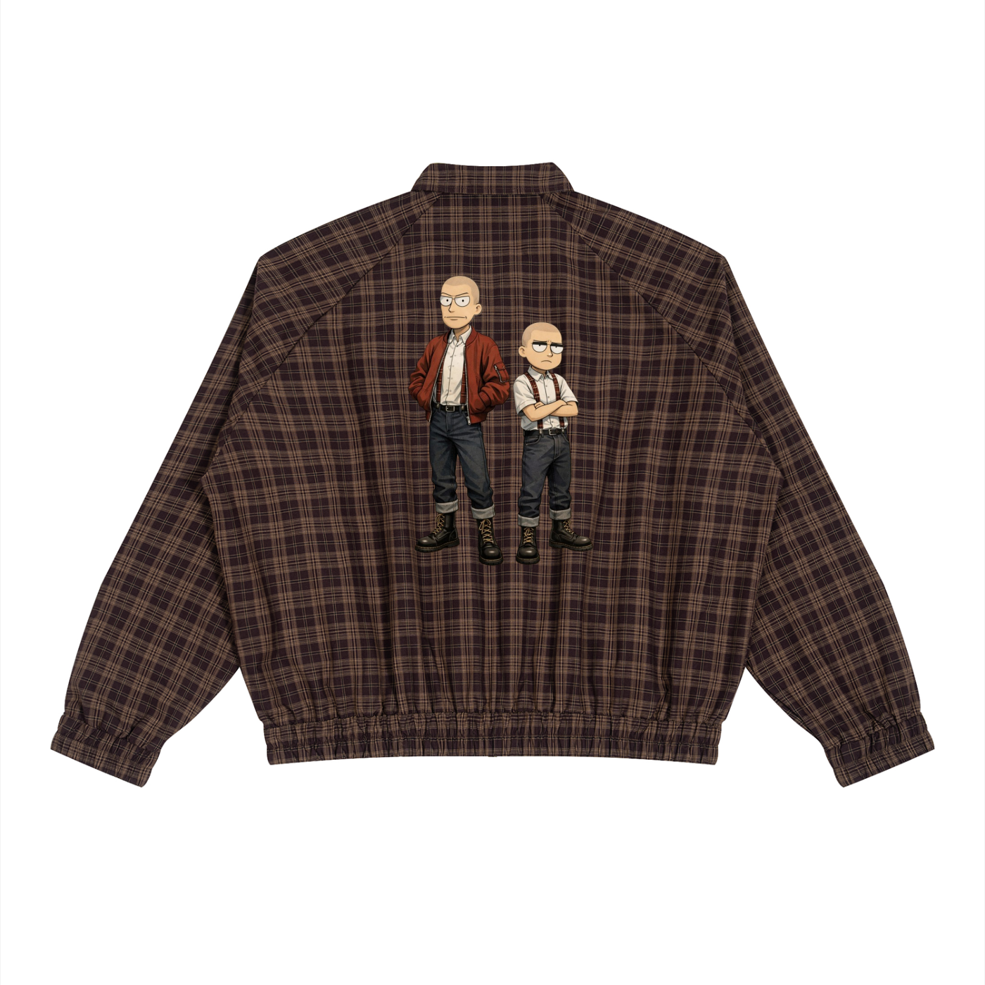 Unisex Plaid Full-Zip Track Jacket