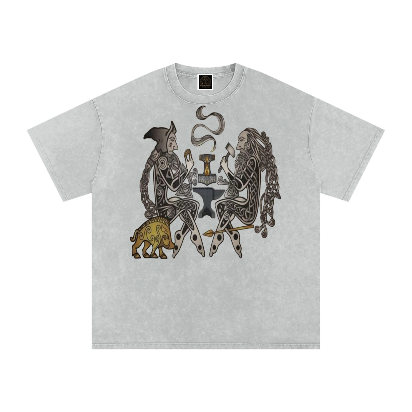 Snow Washed Oversized Cotton T-Shirt