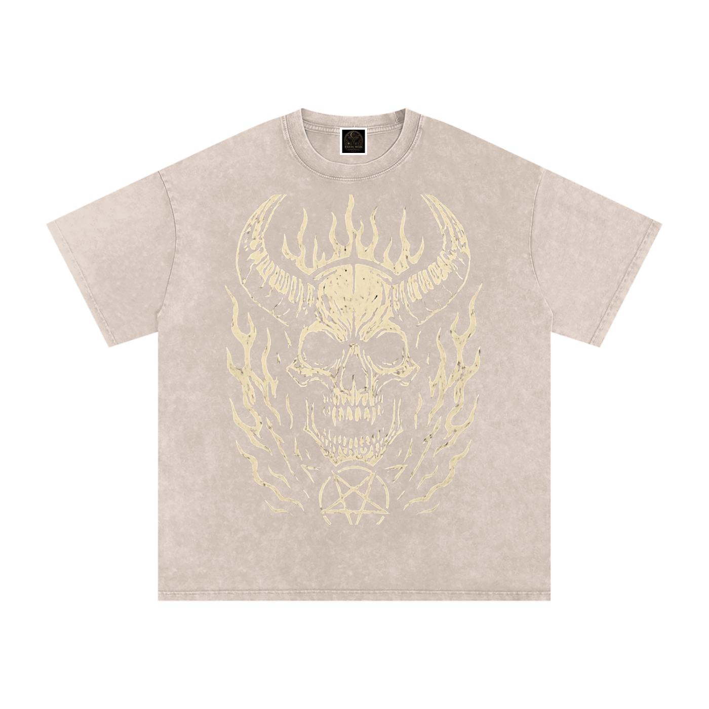 Snow Washed Oversized Cotton T-Shirt