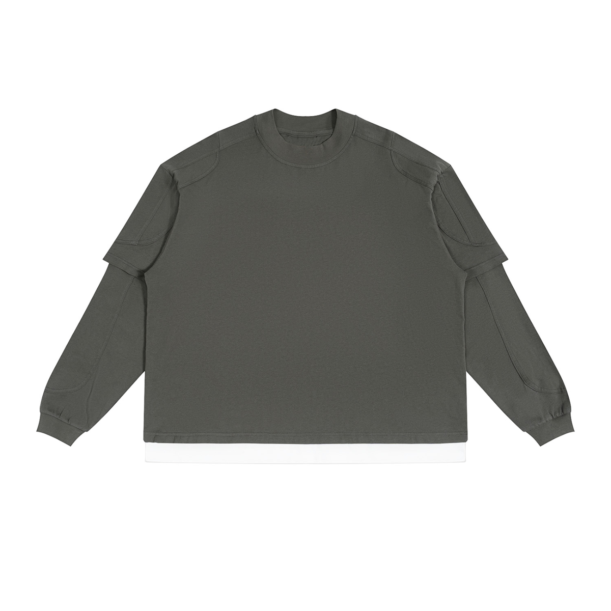 Unisex Paneled Layer Color Block T-Shirt