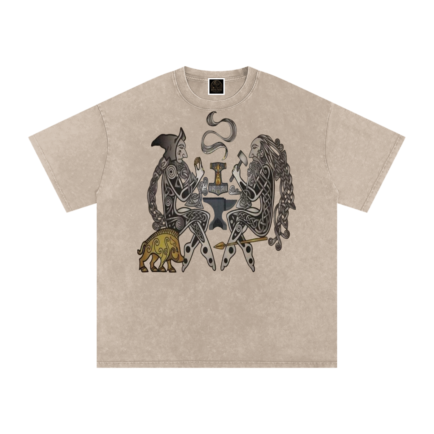 Snow Washed Oversized Cotton T-Shirt