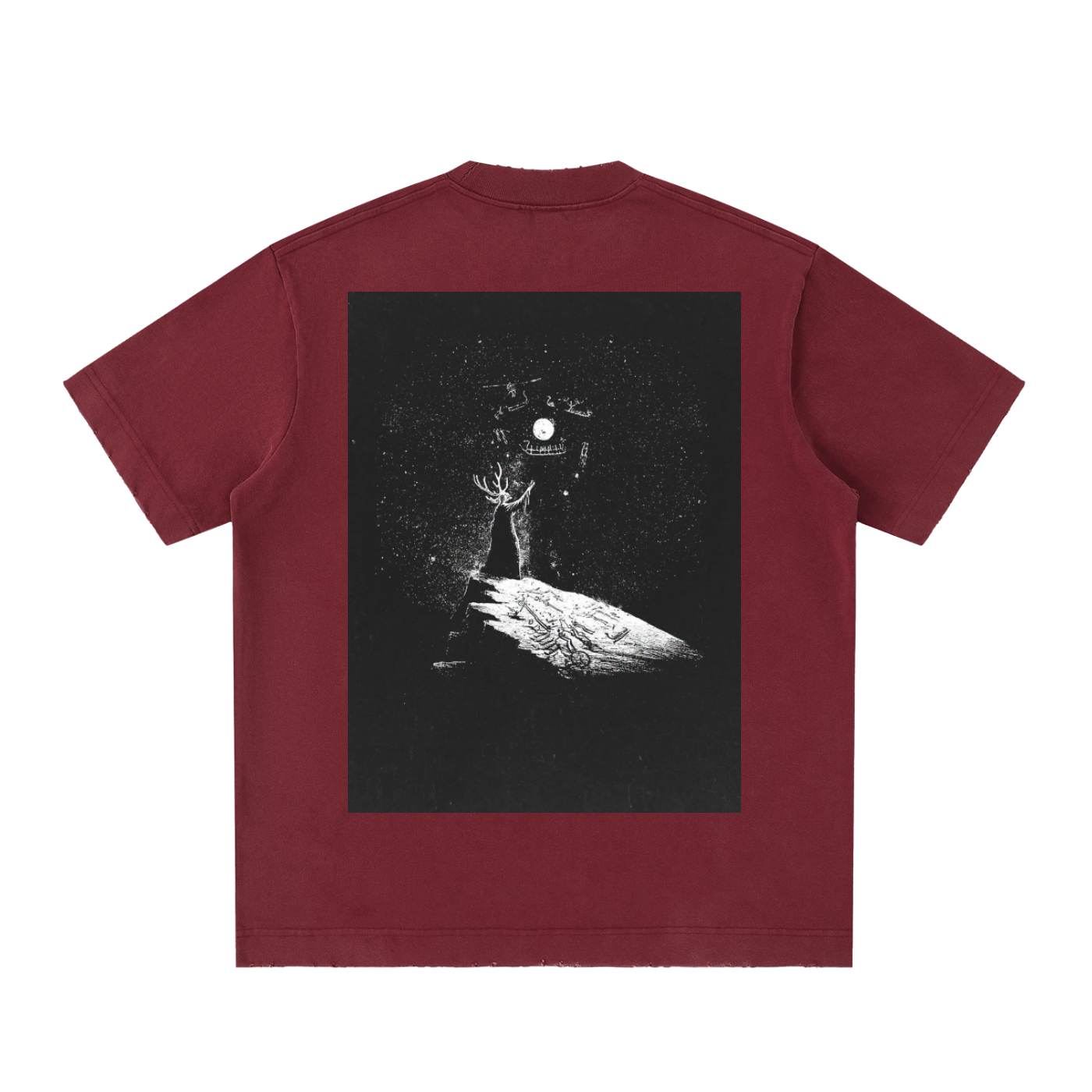 Heavyweight Vintage Washed Frayed T-Shirt