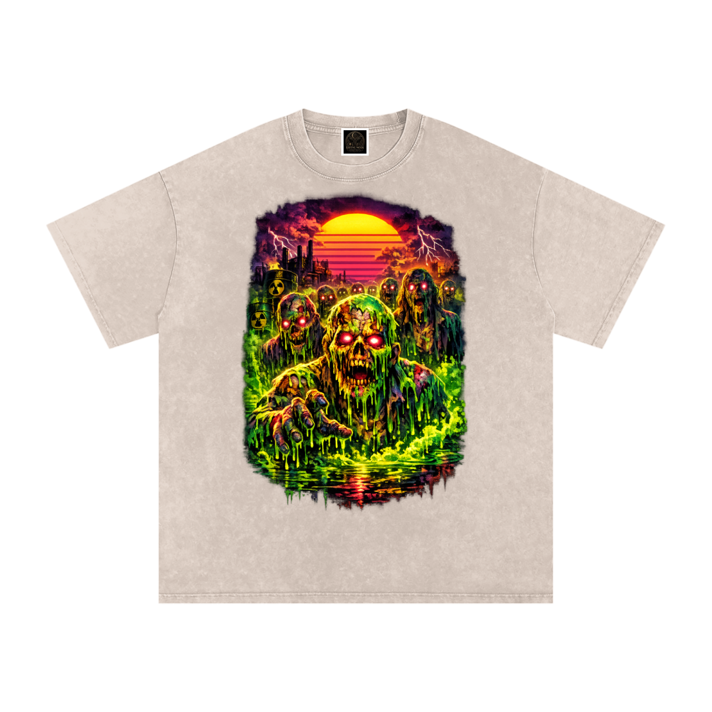 Snow Washed Oversized Cotton T-Shirt