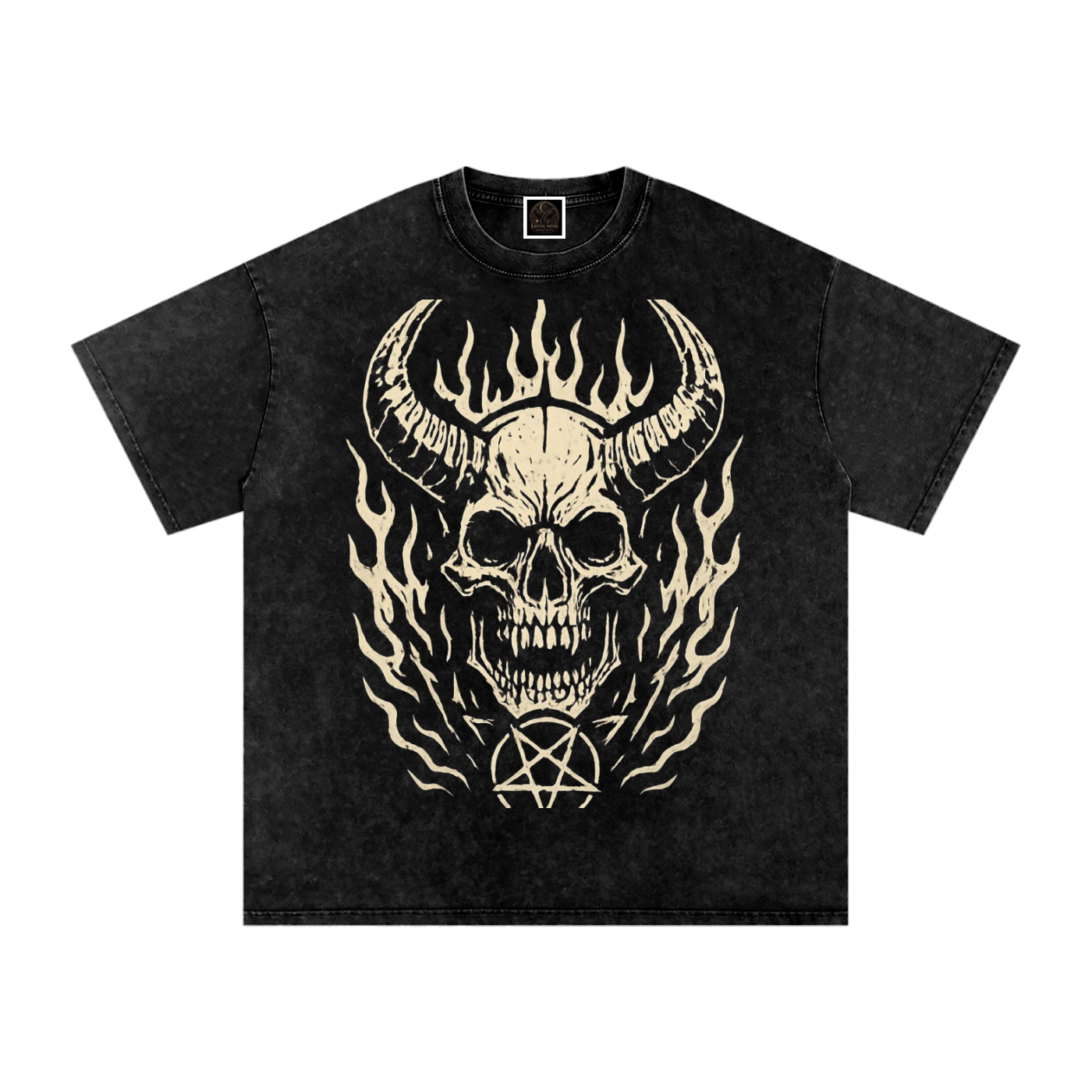 Snow Washed Oversized Cotton T-Shirt