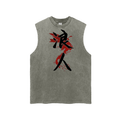 Snow Washed Frayed Hem Tank Top