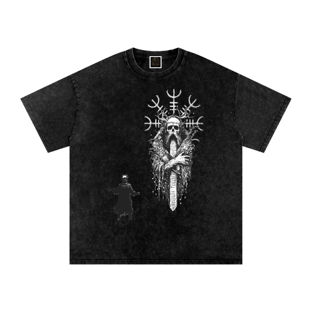 Snow Washed Oversized Cotton T-Shirt