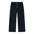 Men's Vintage Wash Wide Leg Denim Jeans