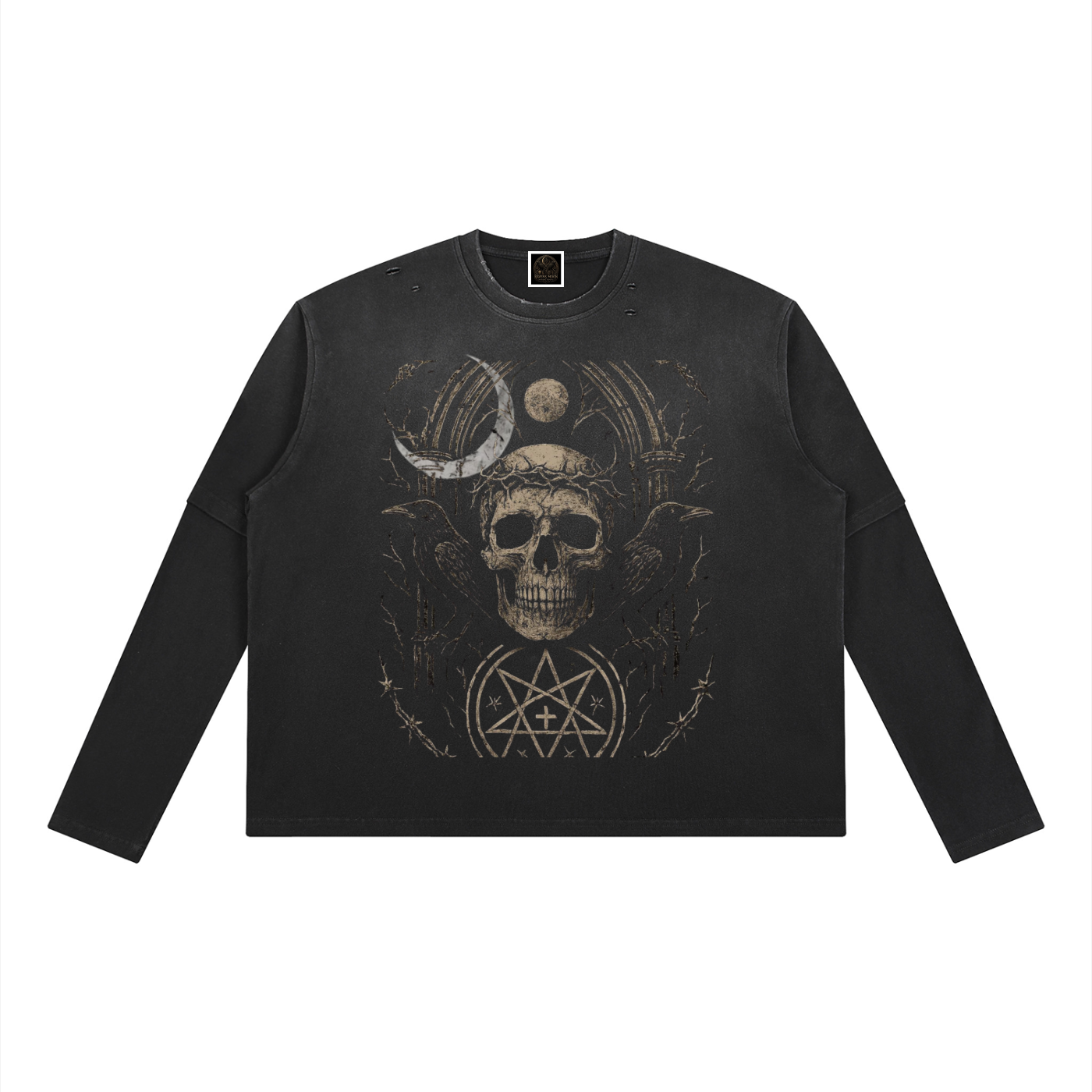 Unisex Vintage Wash Layered T-Shirt