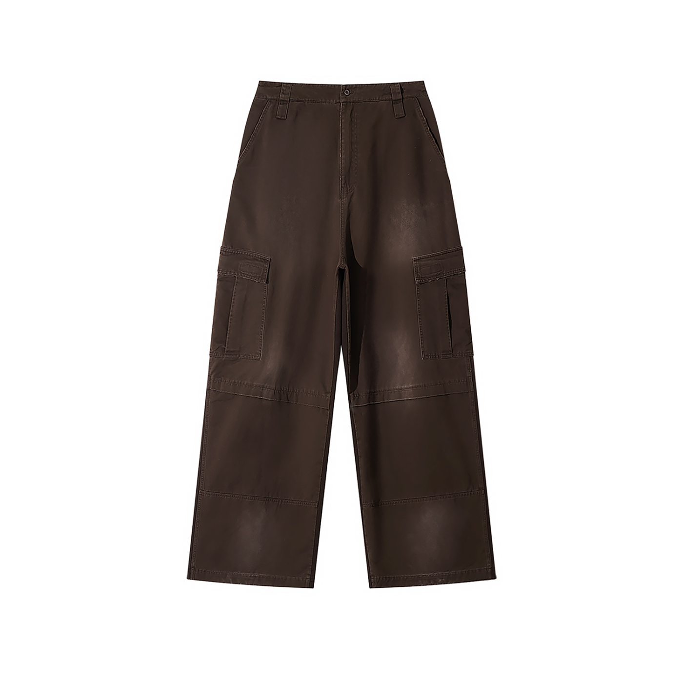 Unisex Sunfade Washed Wide Leg Cargo Pants