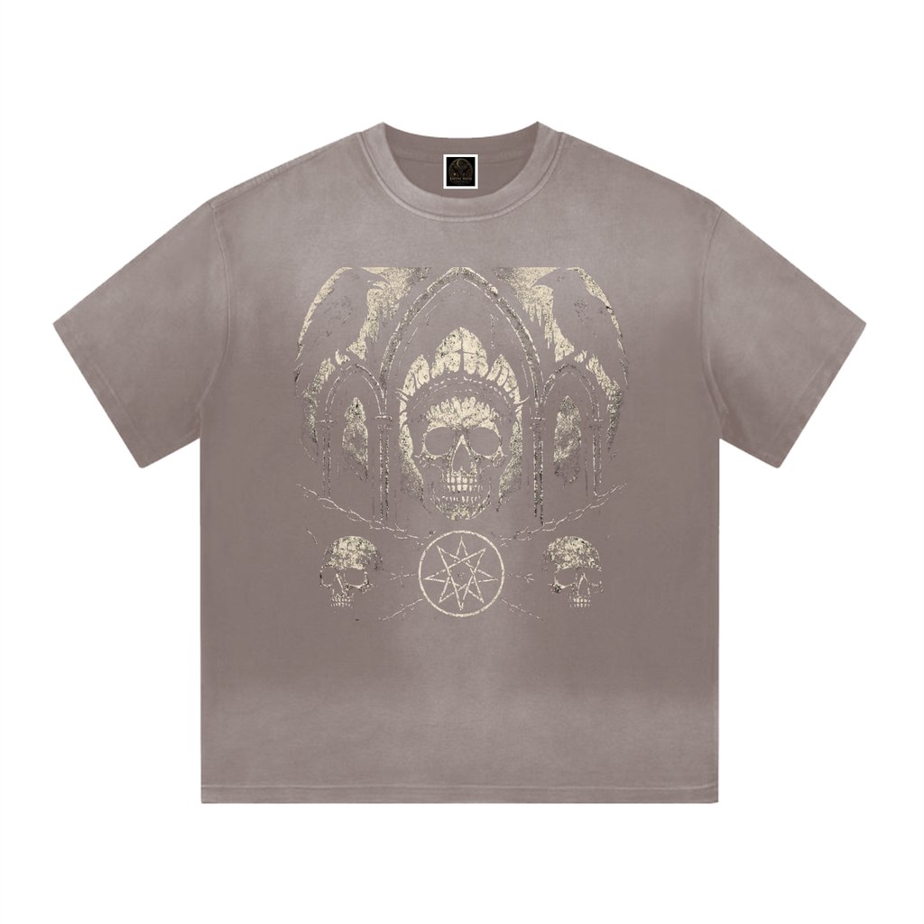 “I” Shape Gradient Washed T-Shirt