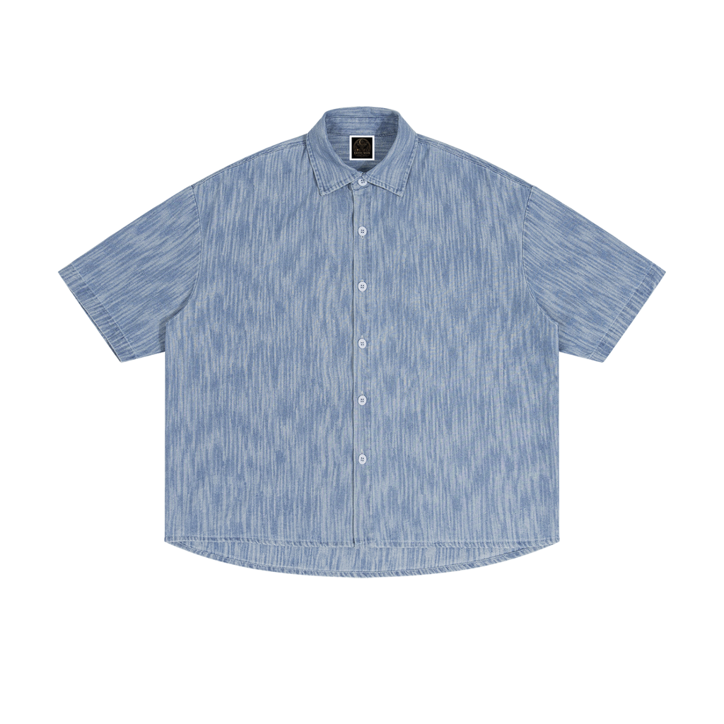 Unisex Boxy Vintage Wash Denim Shirt