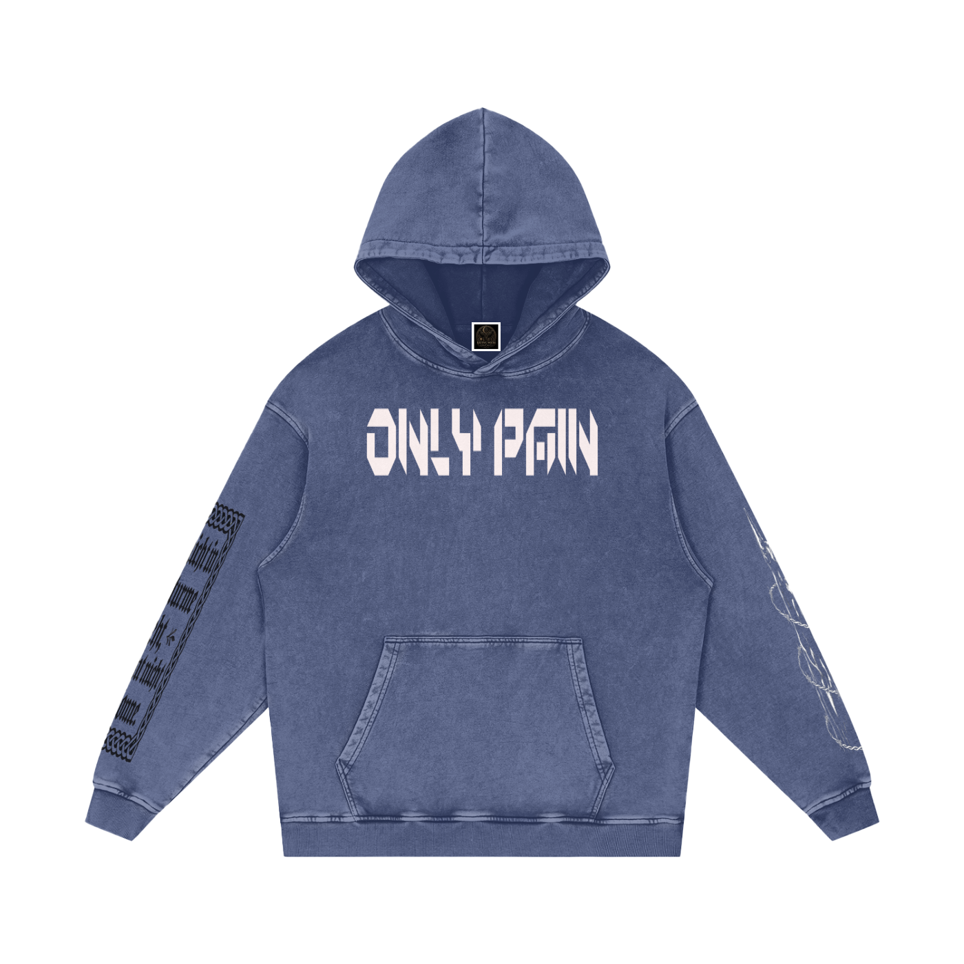 Snow Washed Loose Cotton Hoodie