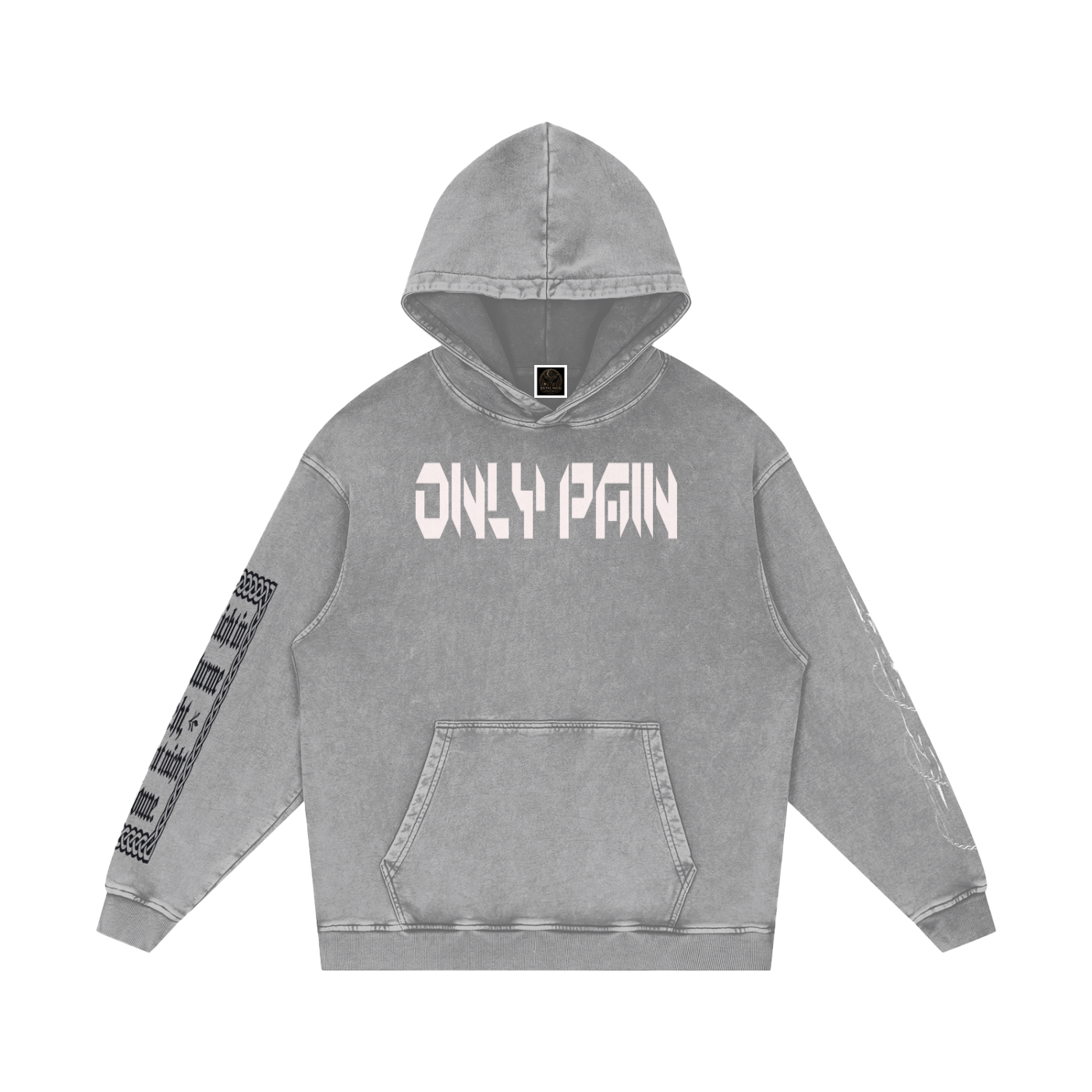 Snow Washed Loose Cotton Hoodie