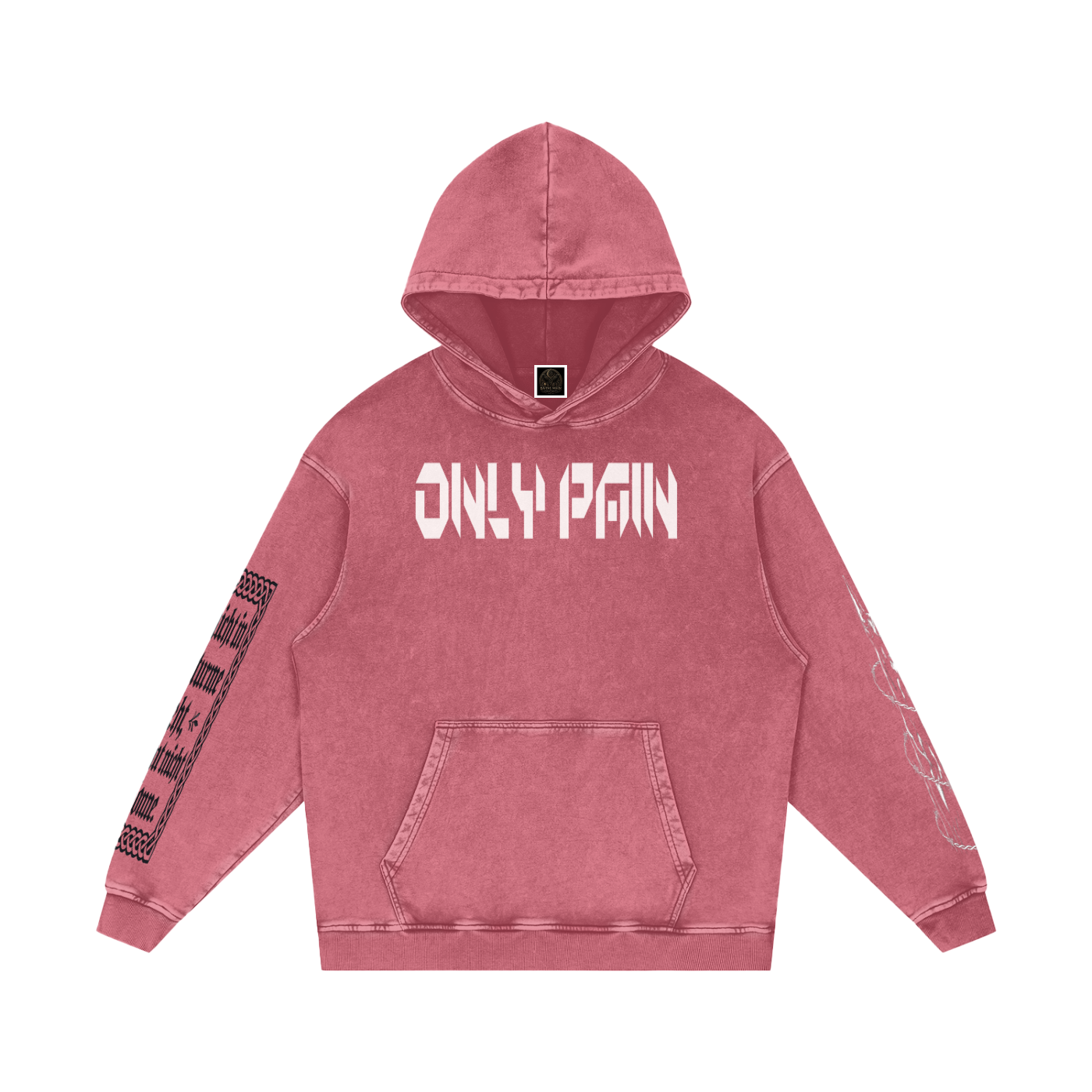 Snow Washed Loose Cotton Hoodie