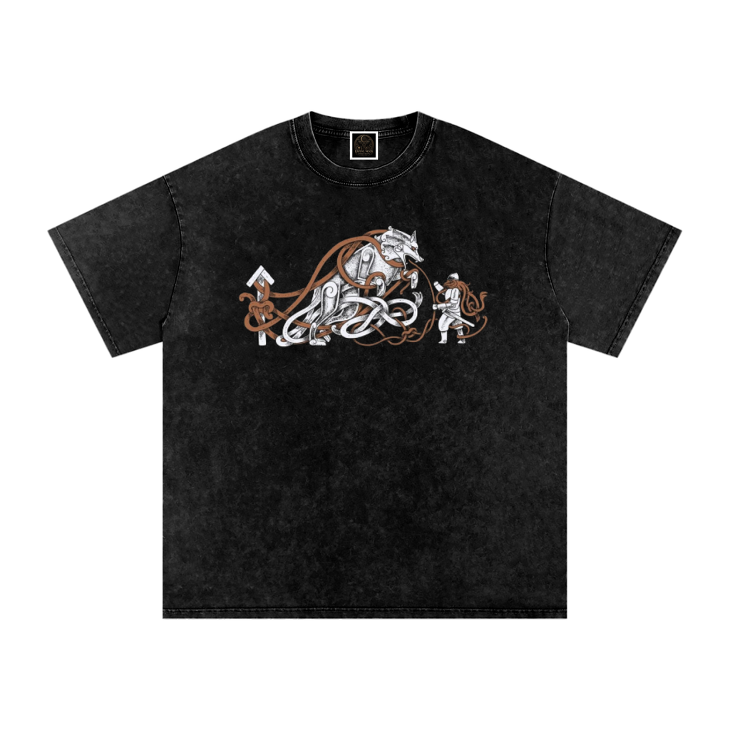 Snow Washed Oversized Cotton T-Shirt