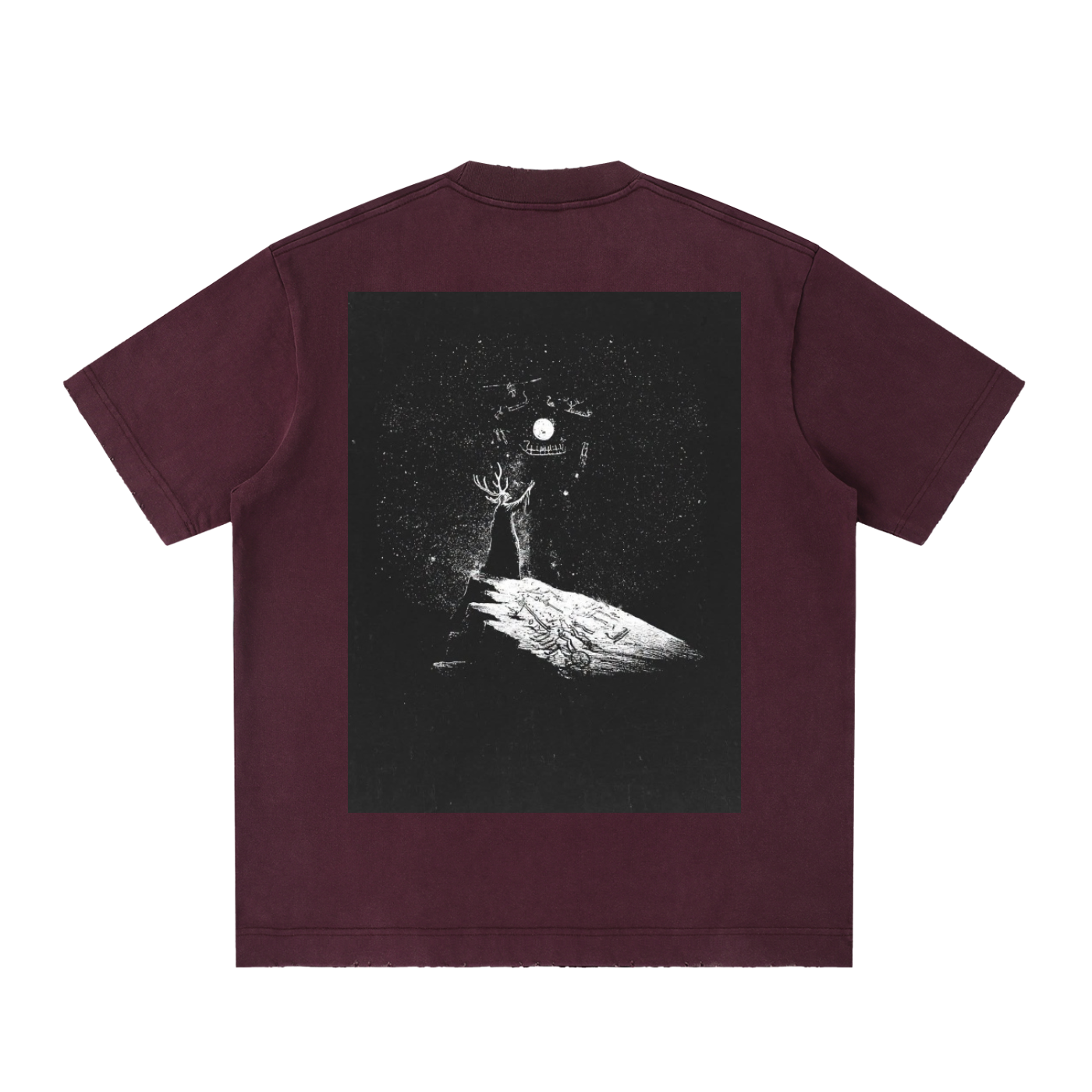 Heavyweight Vintage Washed Frayed T-Shirt