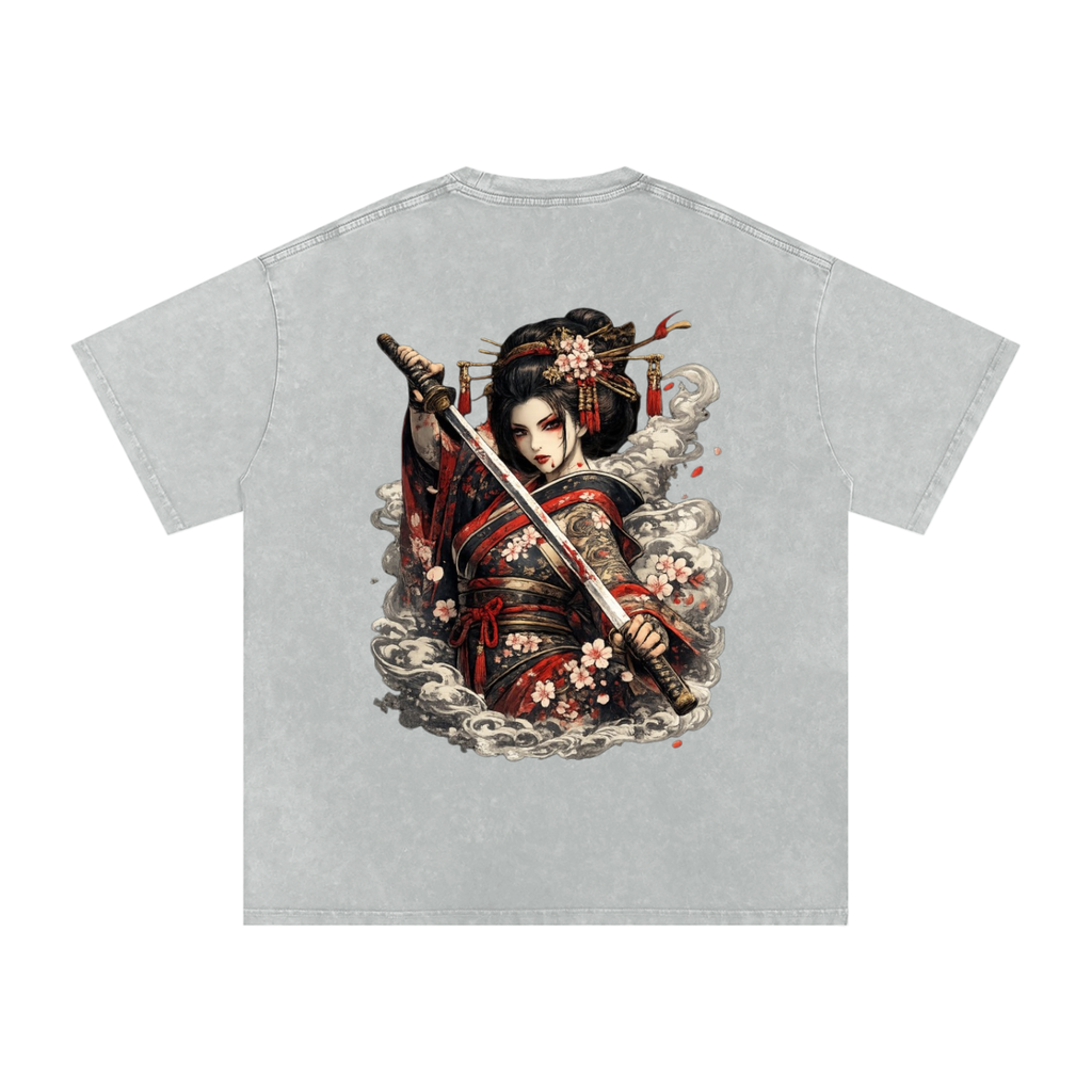 Snow Washed Oversized Cotton T-Shirt
