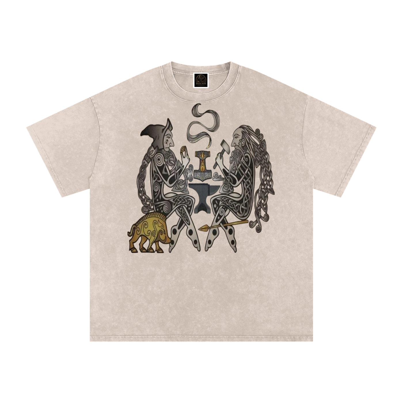 Snow Washed Oversized Cotton T-Shirt