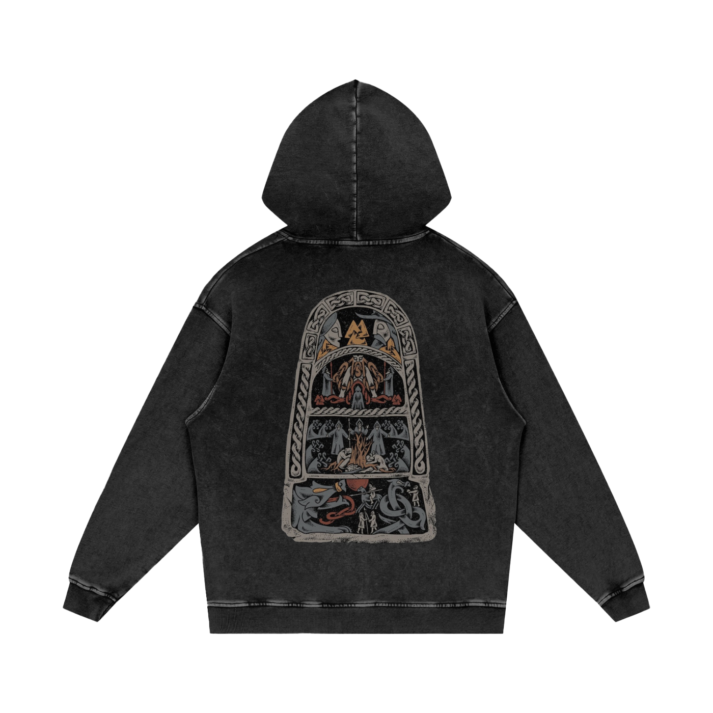 Snow Washed Loose Cotton Hoodie