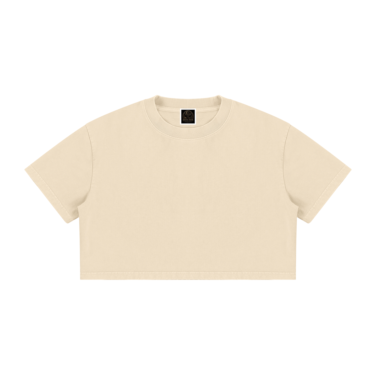 Women's Mineral Wash Cotton Crop T-Shirt