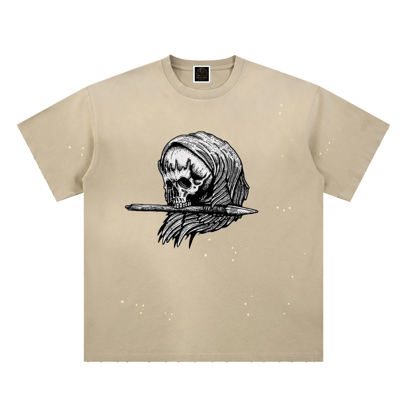 Hand-Frayed Sunfade Paint Splatter T-Shirt