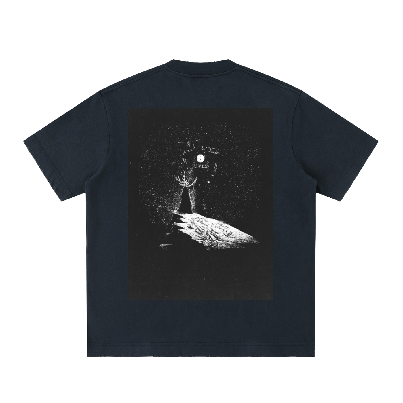 Heavyweight Vintage Washed Frayed T-Shirt