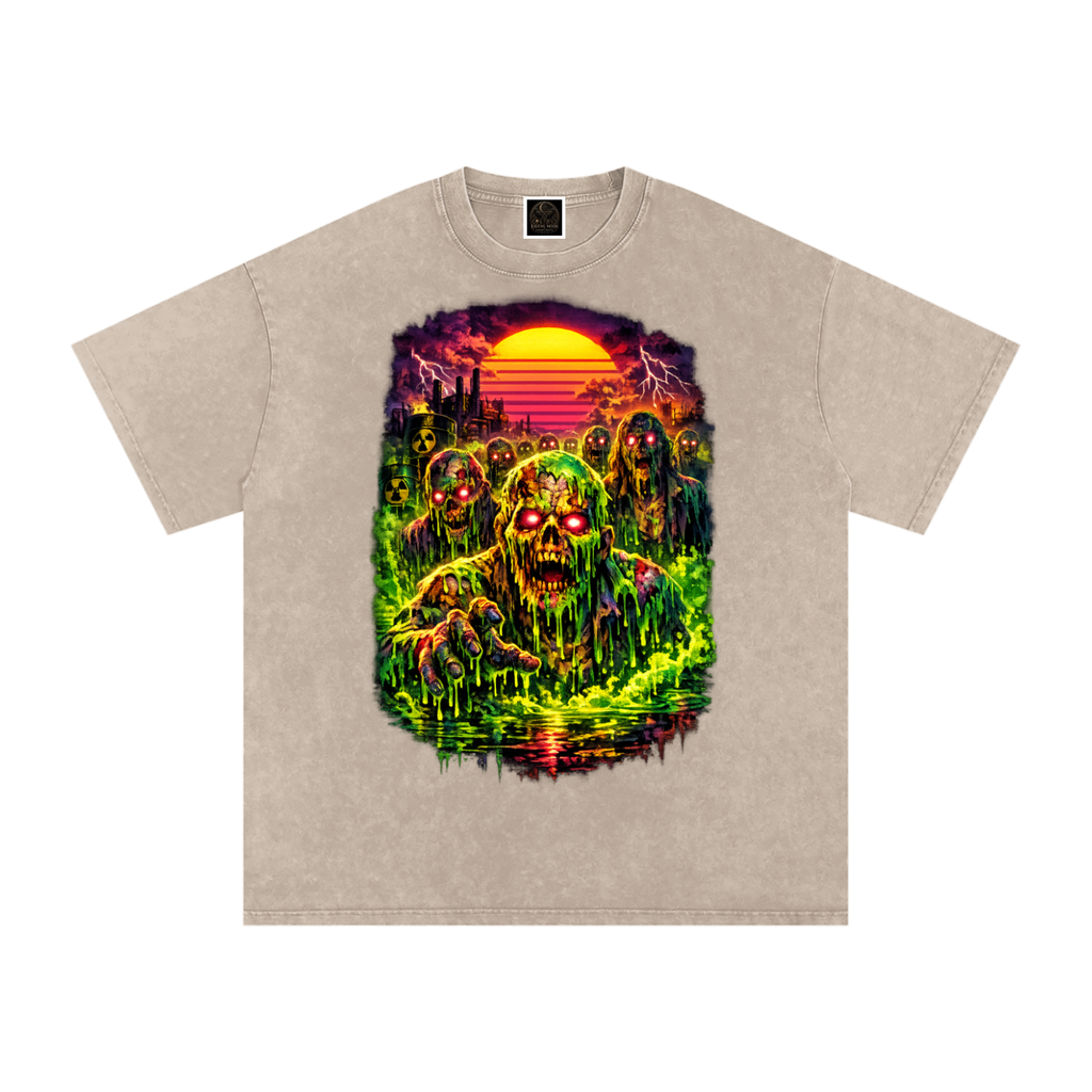 Snow Washed Oversized Cotton T-Shirt