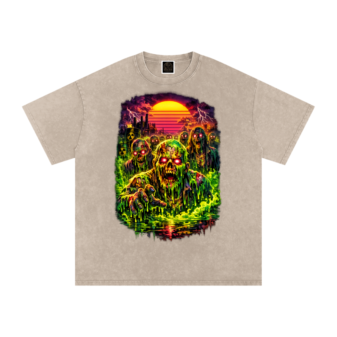 Snow Washed Oversized Cotton T-Shirt